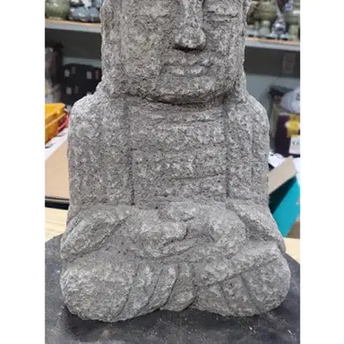 [BUNJANG] Granite Stone Seated Buddha Statue / 화강암 석조 여래 좌상 석불 불상(3)