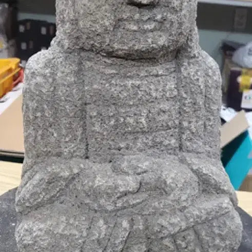 [BUNJANG] Granite Stone Seated Buddha Statue / 화강암 석조 여래 좌상 석불 불상(3)
