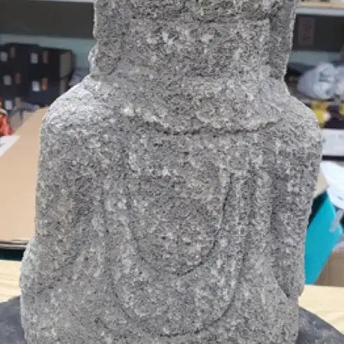 [BUNJANG] Granite Stone Seated Buddha Statue / 화강암 석조 여래 좌상 석불 불상(3)