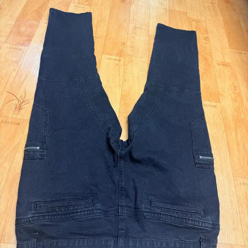 [SOLD OUT] 블랙 워싱 데님 카고 바지 38 사이즈