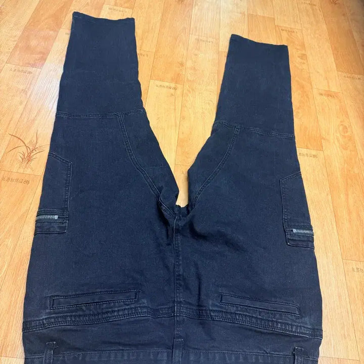 [SOLD OUT] 블랙 워싱 데님 카고 바지 38 사이즈