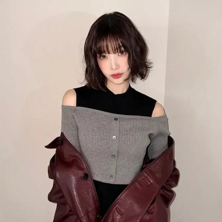 [BUNJANG] Rave Joy Karina Off-Shoulder Long Sleeve Top / (새상품) 레이브 여성 오프숄더 긴팔티셔츠 숄더컷아웃니트 S 조이카리나