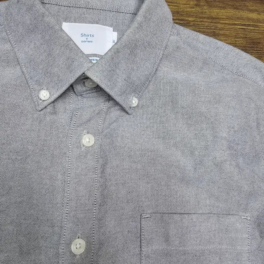 [BUNJANG] SERIES Oxford Shirt Grey Size 100 / 시리즈 옥스포드 셔츠