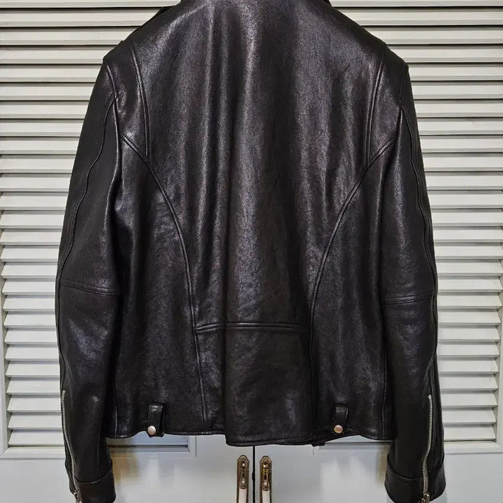 [BUNJANG] Italy Lambskin Leather Rider Jacket Black 100 Size / 이태리 램스킨 가죽 라이더 자켓 블랙 ITALY 양가죽 제품 100사이즈