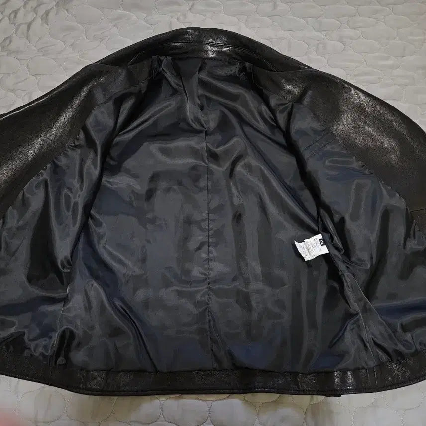 [BUNJANG] Italy Lambskin Leather Rider Jacket Black 100 Size / 이태리 램스킨 가죽 라이더 자켓 블랙 ITALY 양가죽 제품 100사이즈