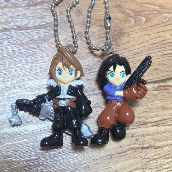 [BUNJANG] Final Fantasy VIII Squall &amp; Irvine Figure Keyring Set / 파이널판타지8 스퀄 어바인 피규어 키링 세트