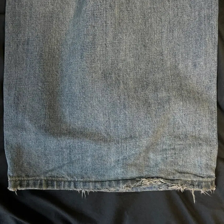 [BUNJANG] Knowun Distressed Wide Denim Pants / 노운 디스트로이드 와이드 데님(0)