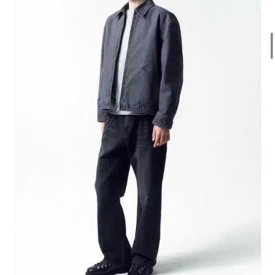 [BUNJANG] In Silence Duck Cotton Work Jacket - Faded Gray (XL) / 인사일런스 덕 코튼 워크 자켓 페이드 그레이 XL
