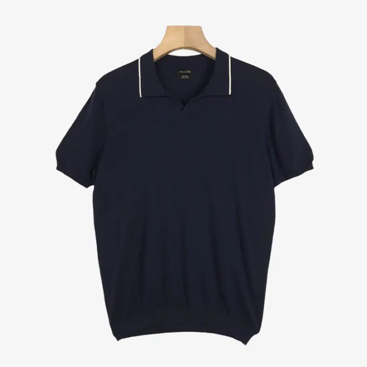 [SOLD OUT] (100-105) 마시모두띠 반팔 니트 카라 네이비