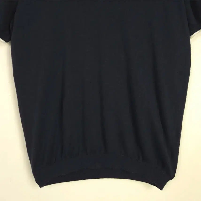 [SOLD OUT] (100-105) 마시모두띠 반팔 니트 카라 네이비