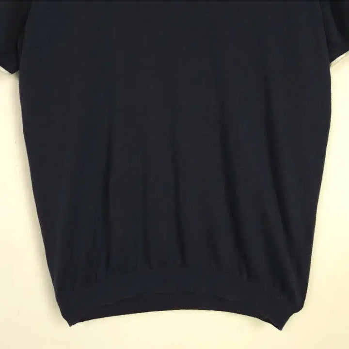 [SOLD OUT] (100-105) 마시모두띠 반팔 니트 카라 네이비