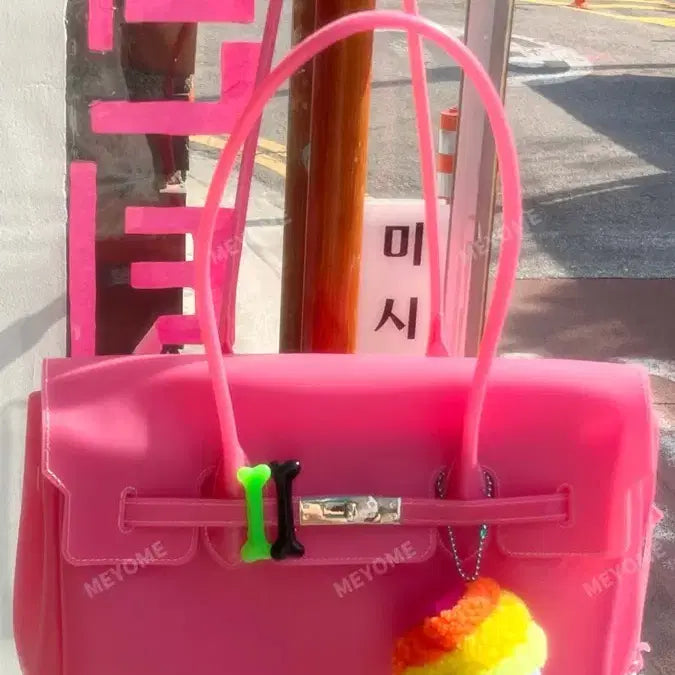 [BUNJANG] Hot Pink Jelly Birkin Bag / 핫핑크 젤리버킨