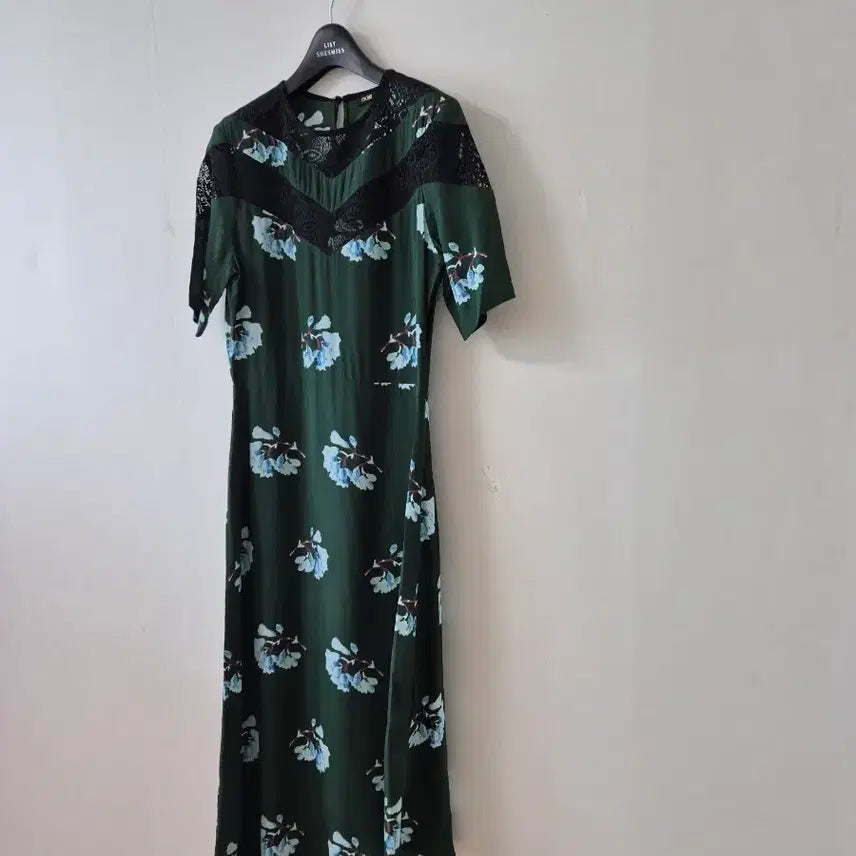 [BUNJANG] Maje Lace Asymmetric Dress / 마쥬 레이스배색 언발 원피스