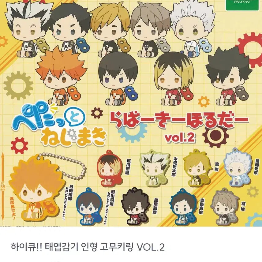 [SOLD OUT] 픽앤찹 하이큐 태엽 고무 키링 미야 아츠무 양도