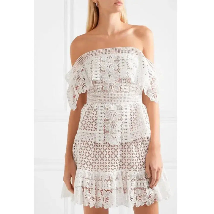[BUNJANG] Self-Portrait Off-Shoulder Guipure Lace Dress / 셀프포트레이트 오프숄더 기퓌르 원피스(택달린 새제품) 산드로 마쥬 더티스
