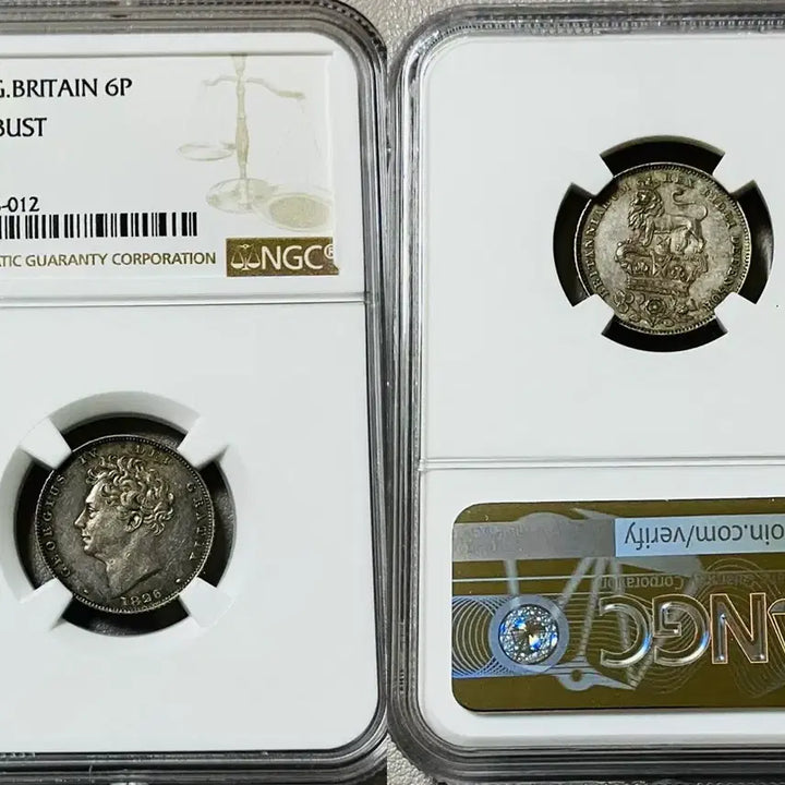 [BUNJANG] 1826 George IV Sixpence Silver Coin NGC AU58 / NGC 1826년 영국 조지4세 6펜스 은화 AU58