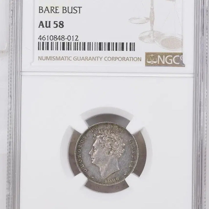 [BUNJANG] 1826 George IV Sixpence Silver Coin NGC AU58 / NGC 1826년 영국 조지4세 6펜스 은화 AU58