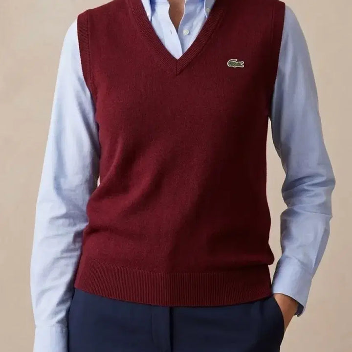 [BUNJANG] Lacoste V-neck Knit Vest / [95]라코스테  브이넥 니트 베스트