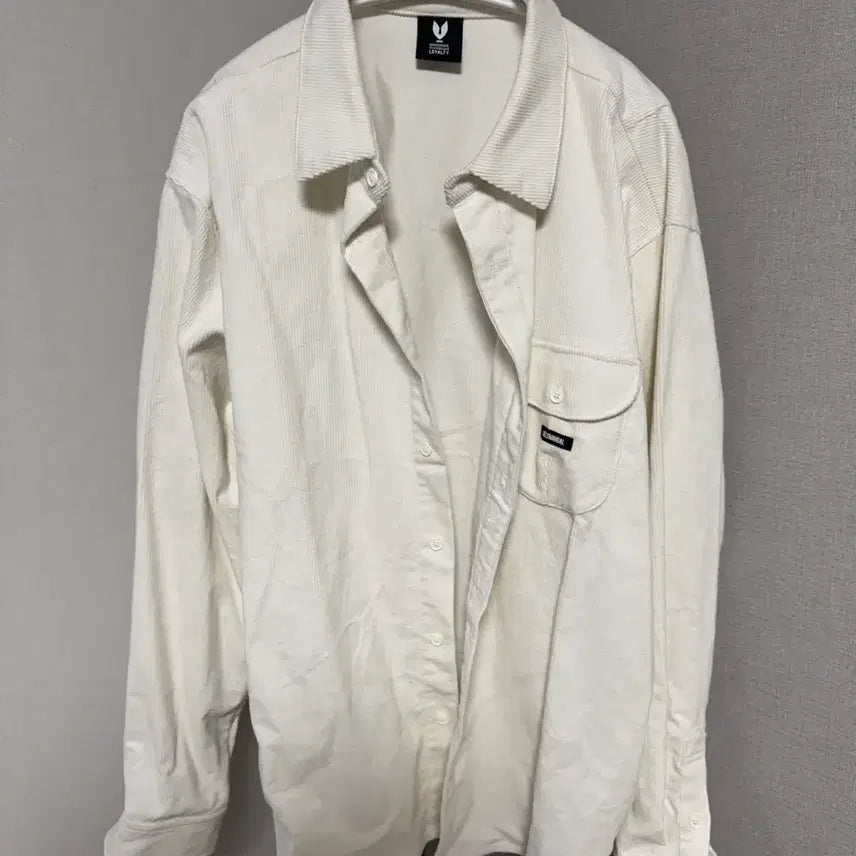 [BUNJANG] RDWMUAL White Corduroy Shirt / RDWMUAL 화이트 코듀로이 셔츠
