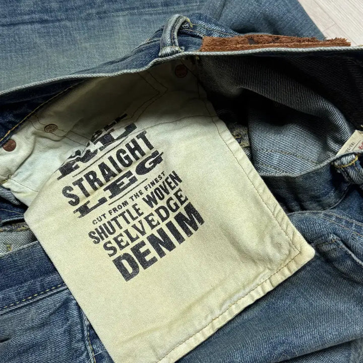 [BUNJANG] RRL Selvedge Denim Jeans / RRL 셔틀 우븐 셀비지 스트레이트 레그 데님 팬츠