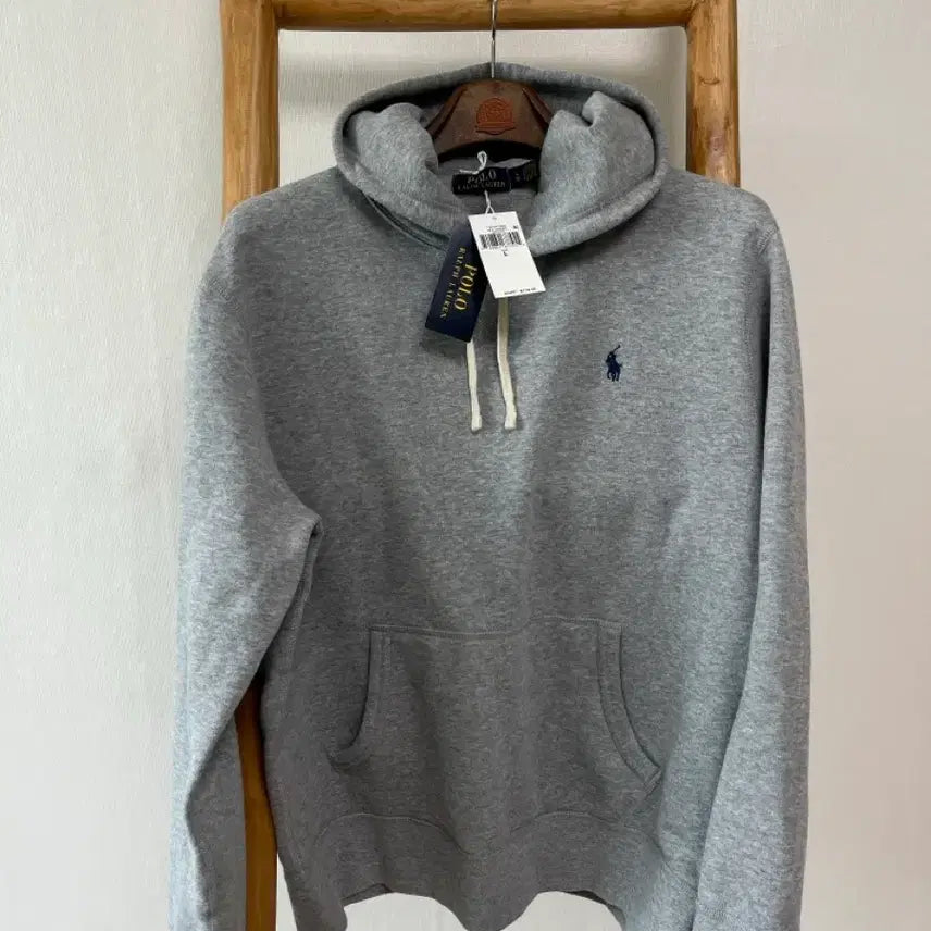 [SOLD OUT] 폴로 랄프로렌 아이콘 로고 스웻 후드 그레이 (L)