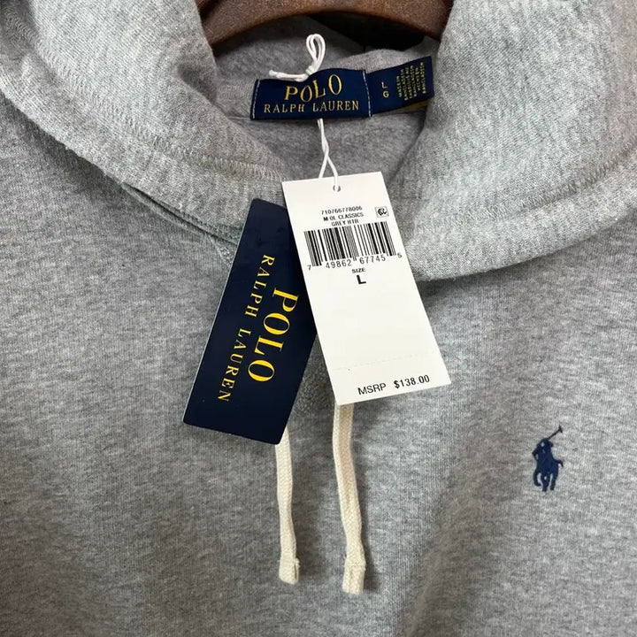 [SOLD OUT] 폴로 랄프로렌 아이콘 로고 스웻 후드 그레이 (L)