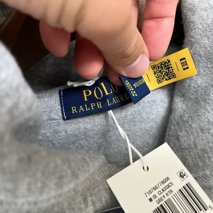 [SOLD OUT] 폴로 랄프로렌 아이콘 로고 스웻 후드 그레이 (L)