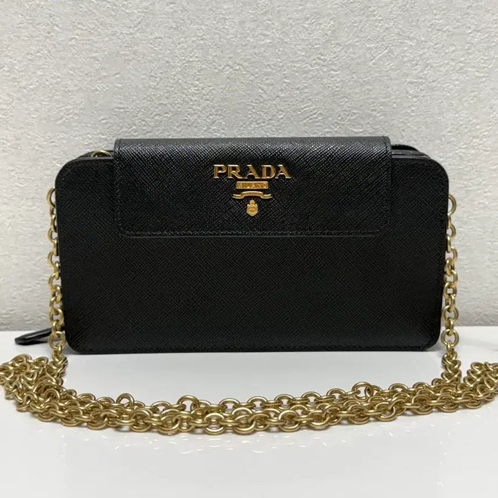 [BUNJANG] Prada Saffiano Chain Mini Crossbody Bag / (정품/A+)프라다 사피아노 체인 미니 크로스백