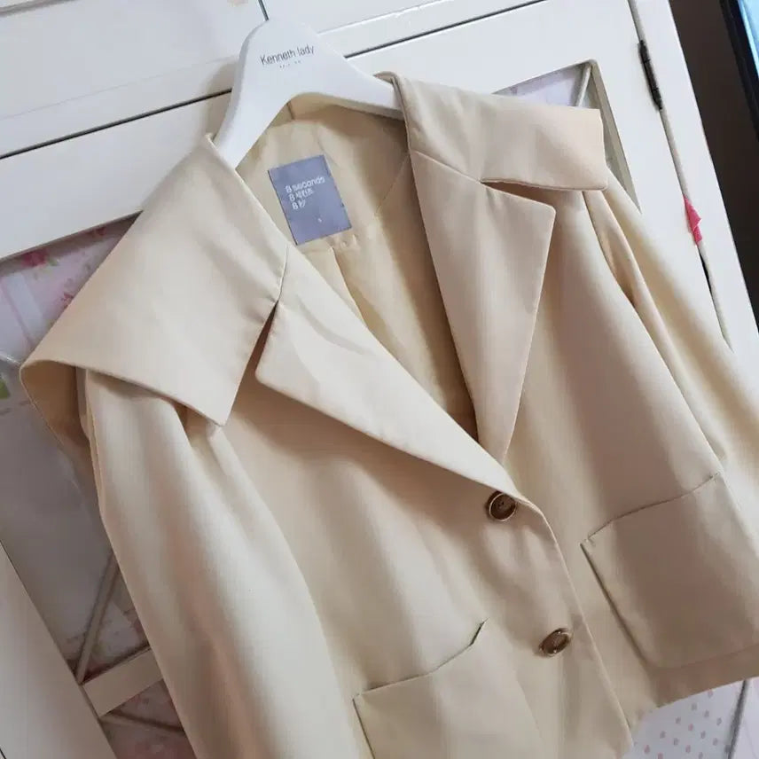 [BUNJANG] 8 Seconds Spring Jacket (Ivory) - Size 55-66 / 에잇세컨즈 봄자켓/55-66