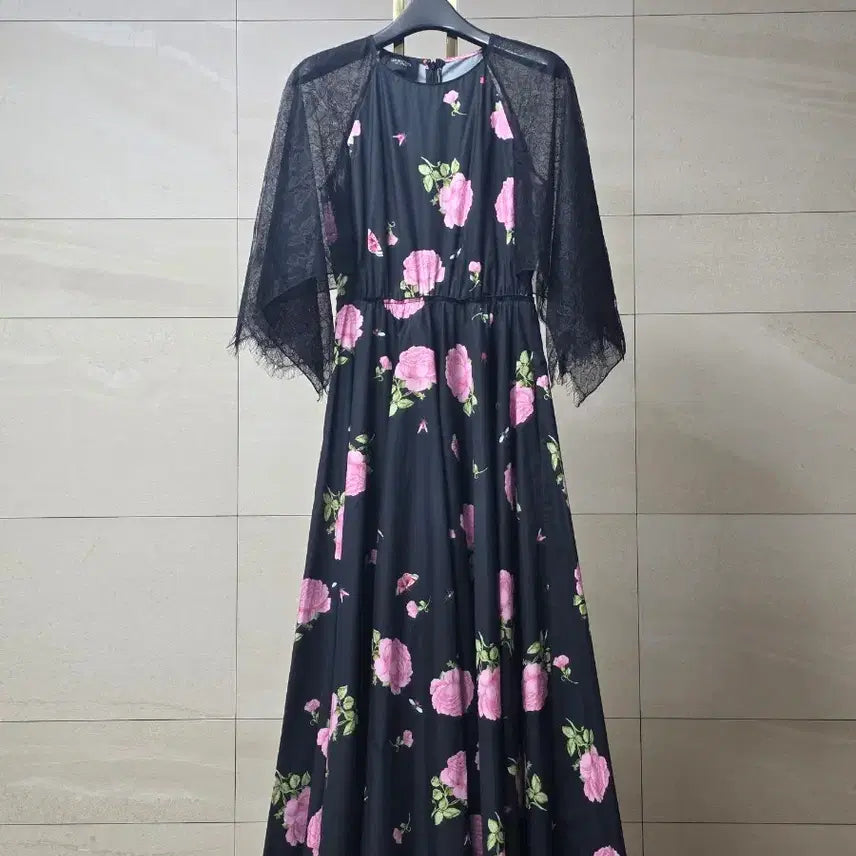 [BUNJANG] Giambattista Valli Rose Print Maxi Dress / 지암바티스타발리