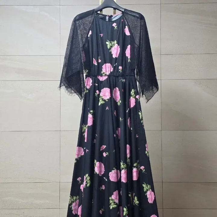 [BUNJANG] Giambattista Valli Rose Print Maxi Dress / 지암바티스타발리