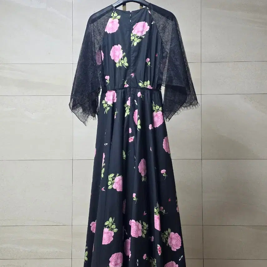 [BUNJANG] Giambattista Valli Rose Print Maxi Dress / 지암바티스타발리