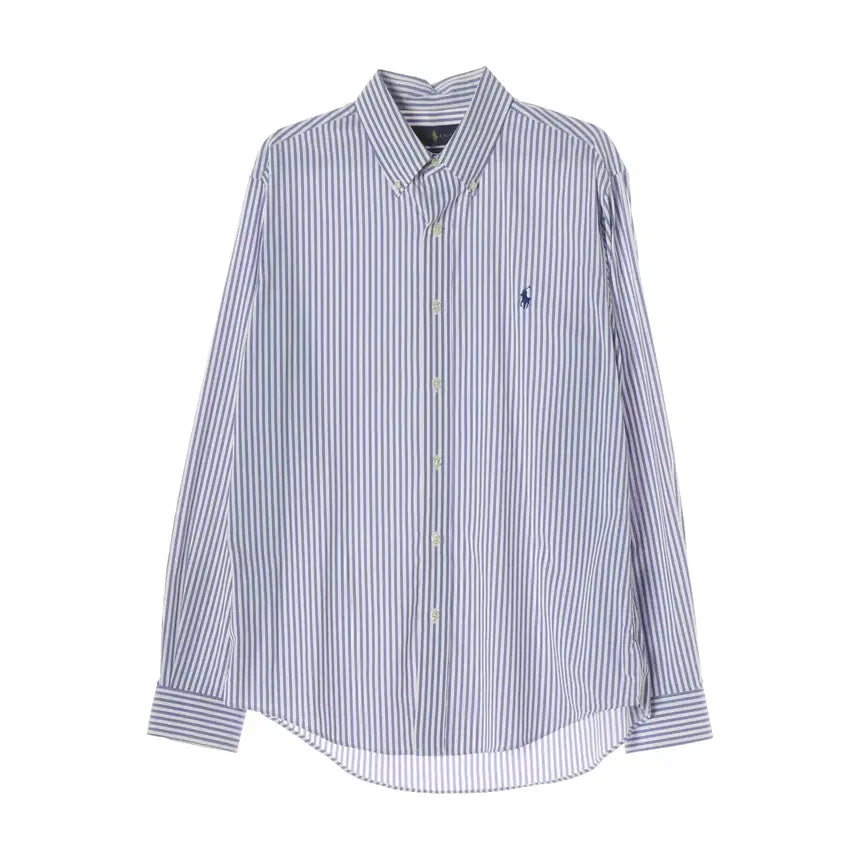 [BUNJANG] Polo Ralph Lauren Slim Fit Performance Blue Stripe Shirt / 폴로 랄프 로렌 슬림핏 퍼포먼스 블루  스트라이프 셔츠