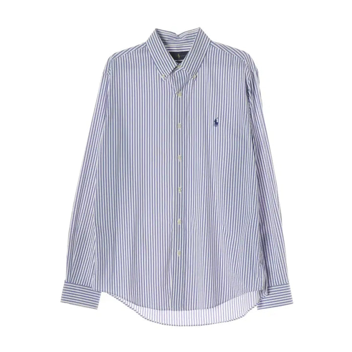 [BUNJANG] Polo Ralph Lauren Slim Fit Performance Blue Stripe Shirt / 폴로 랄프 로렌 슬림핏 퍼포먼스 블루  스트라이프 셔츠