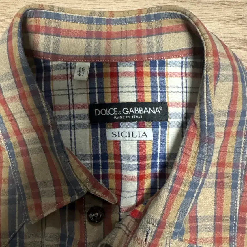 [BUNJANG] Dolce &amp; Gabbana Checkered Cotton Shirt / Dolce &amp; Gabbana (돌체앤가바나)셔츠/100-105사이즈