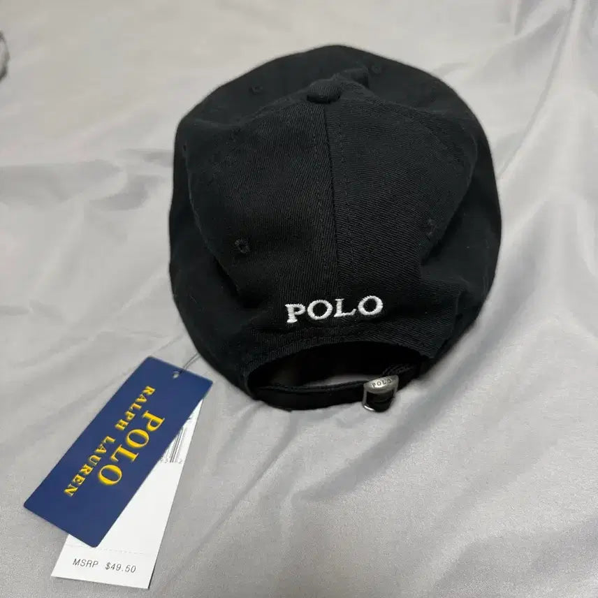[SOLD OUT] 폴로 랄프로렌 볼캡 모자 (블랙)(화이트포니자수)(새상품)