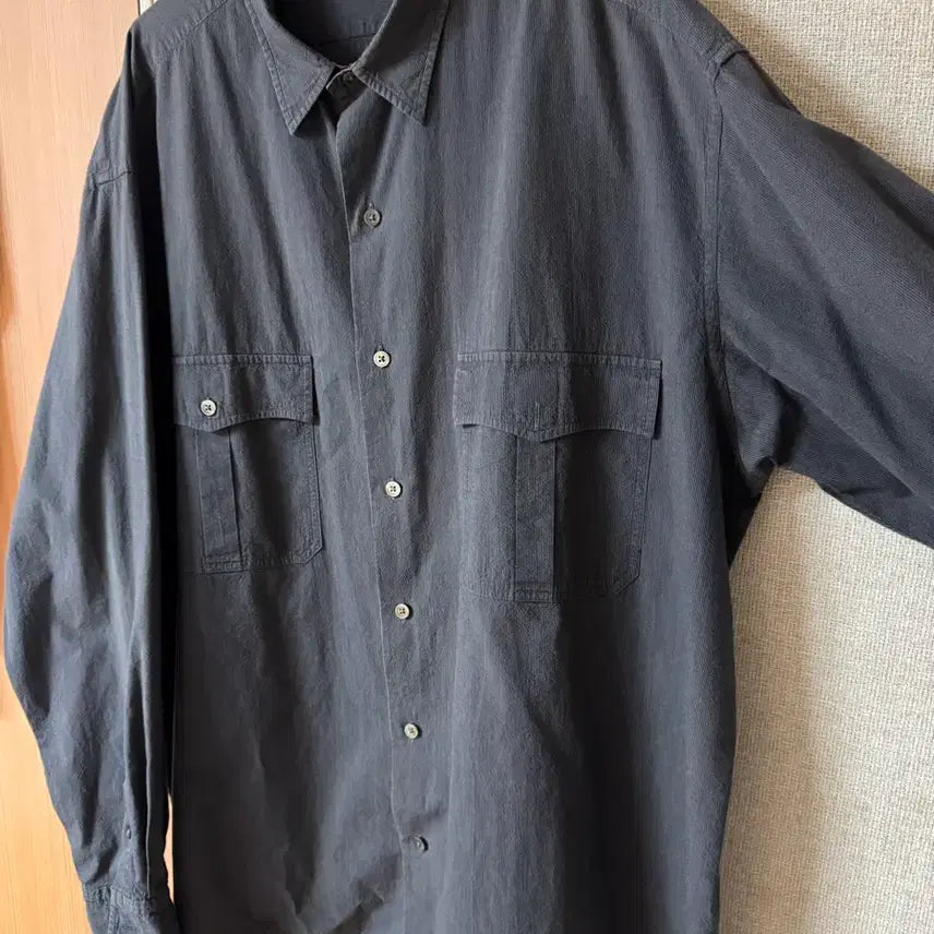 [SOLD OUT] 포터클래식 롤업 셔츠 XXL 핀스트라이프
