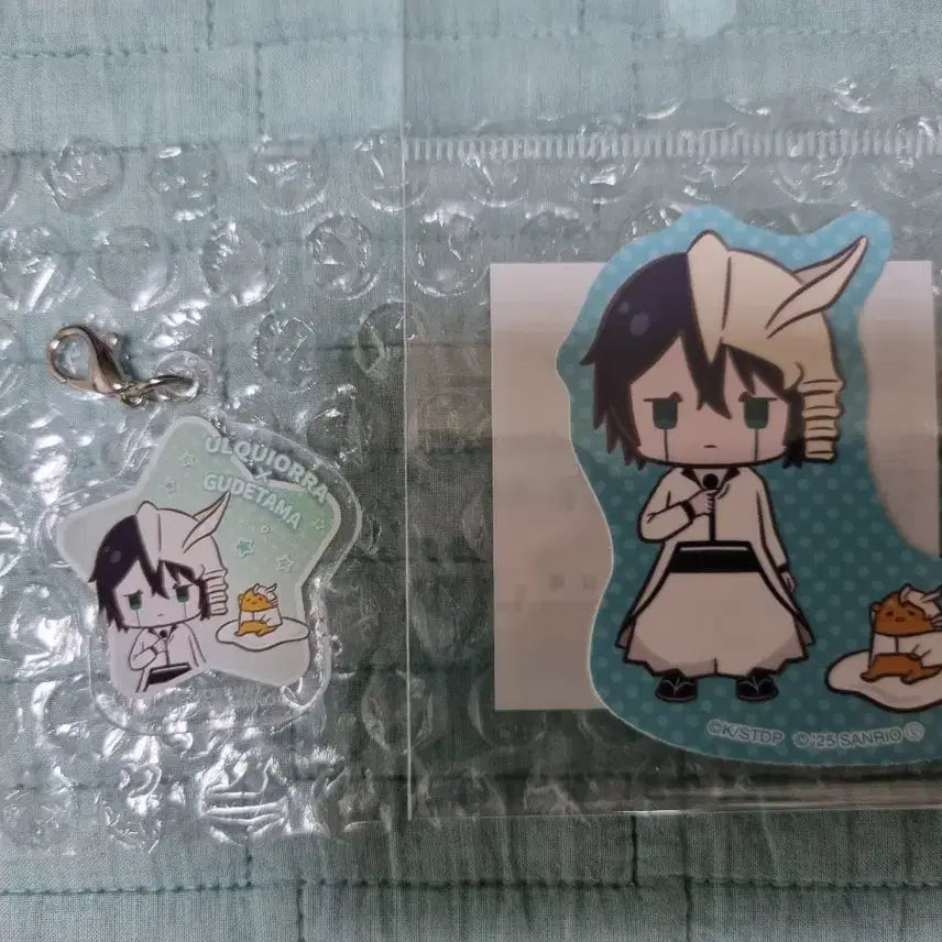 [BUNJANG] Bleach x Sanrio Collaboration Urushihara Acrylic Charm &amp; Sticker Bundle Set / 블리치 산리오 콜라보 우르키오라 특전 아크릴챰 스티커 일괄
