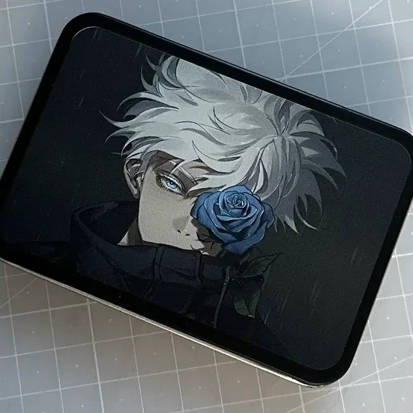 [BUNJANG] Jujutsu Kaisen Gojo Megumi Postcard &amp; Keychain Set / 주술회전 고죠 메구미 엽서 키링 텐케이스