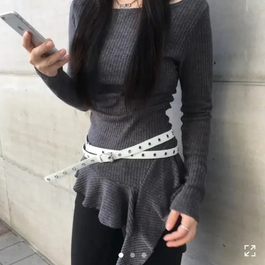 [BUNJANG] Eyelet Layered Belt / 아일렛 레이어드 벨트