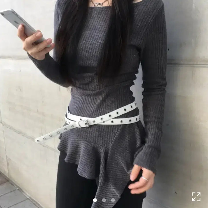 [BUNJANG] Eyelet Layered Belt / 아일렛 레이어드 벨트