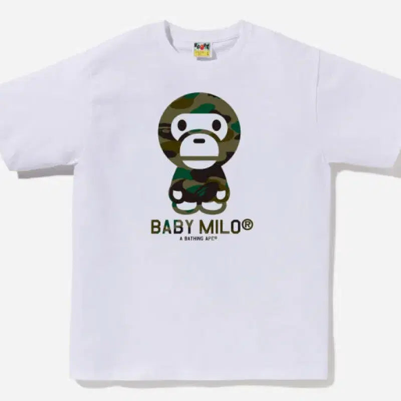 [BUNJANG] BAPE Baby Milo Camo Short Sleeve T-shirt / 새상품 L 베이프 베이비 마일로 카모 반팔티