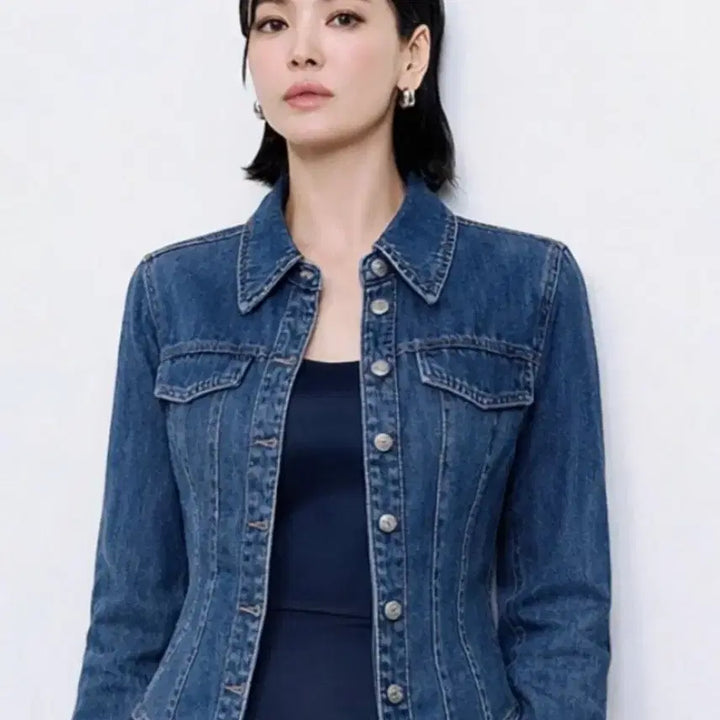 [BUNJANG] MICHAA Denim Shirt Jacket / 새상품)송혜교 미샤 MICHAA 데님 청 셔츠 자켓