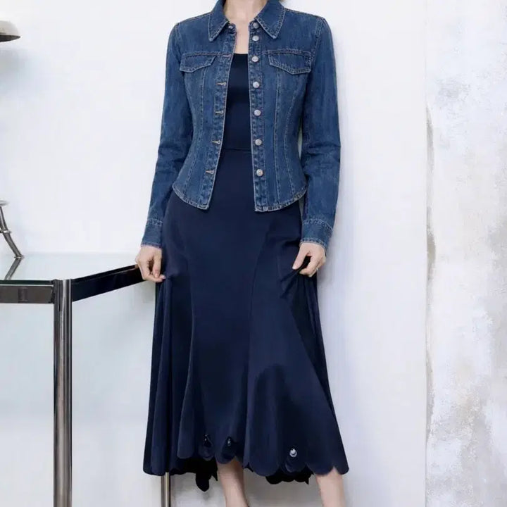 [BUNJANG] MICHAA Denim Shirt Jacket / 새상품)송혜교 미샤 MICHAA 데님 청 셔츠 자켓