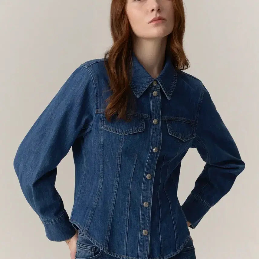 [BUNJANG] MICHAA Denim Shirt Jacket / 새상품)송혜교 미샤 MICHAA 데님 청 셔츠 자켓