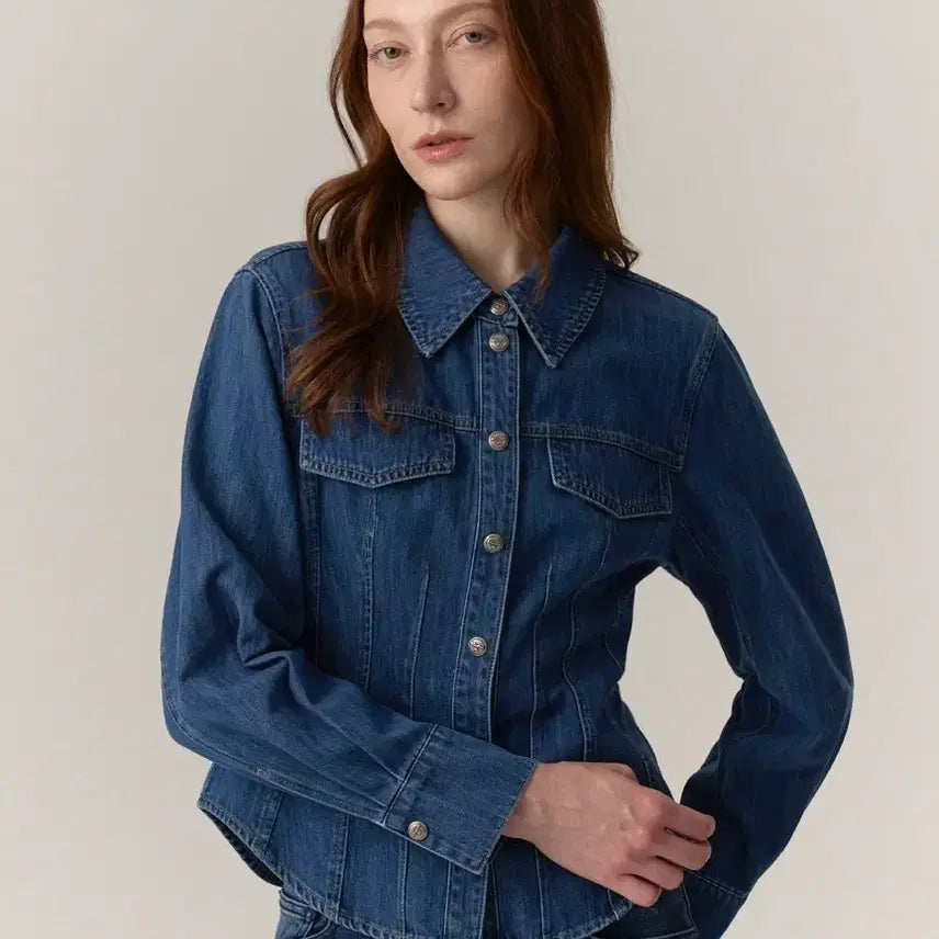 [BUNJANG] MICHAA Denim Shirt Jacket / 새상품)송혜교 미샤 MICHAA 데님 청 셔츠 자켓