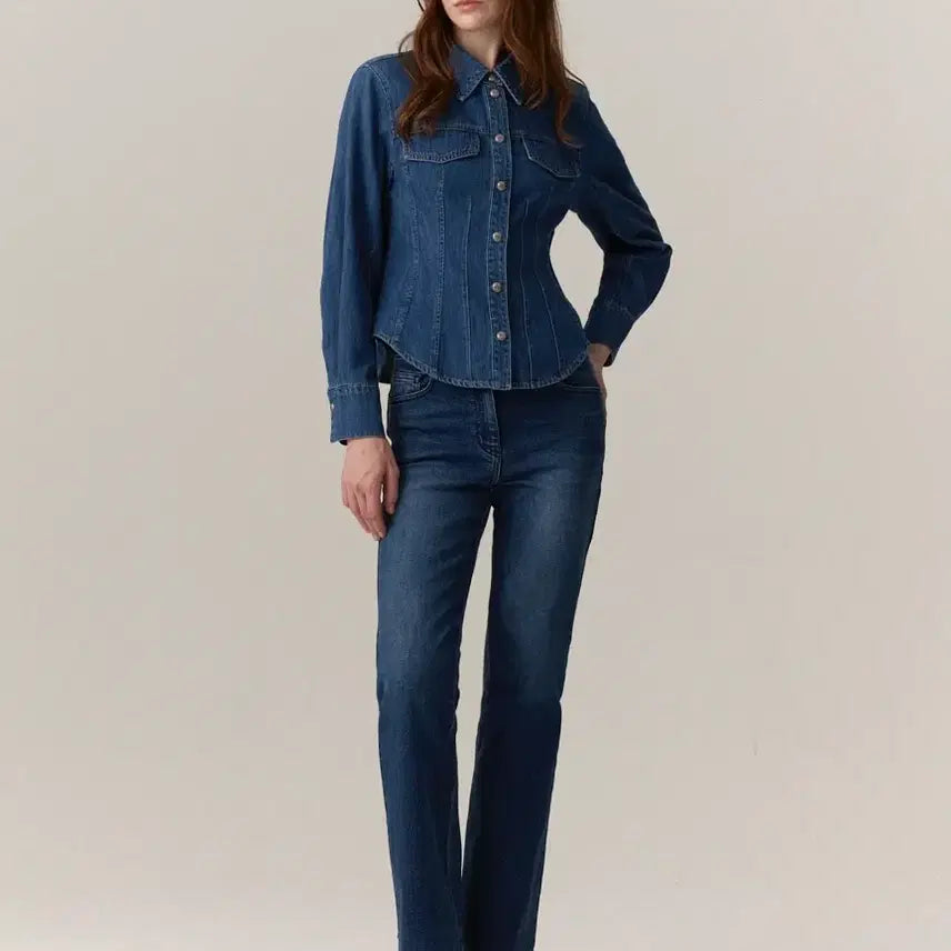 [BUNJANG] MICHAA Denim Shirt Jacket / 새상품)송혜교 미샤 MICHAA 데님 청 셔츠 자켓