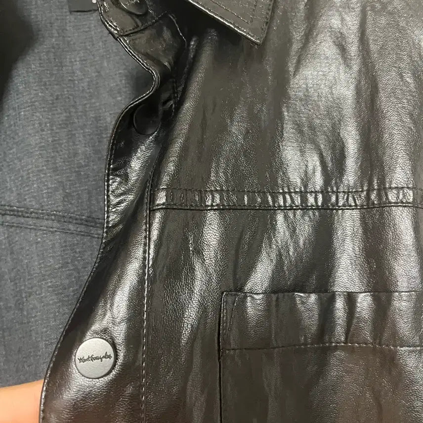 [BUNJANG] Mark Gonzales Leather Shirt Jacket / 마크곤잘레스 레더 셔츠자켓