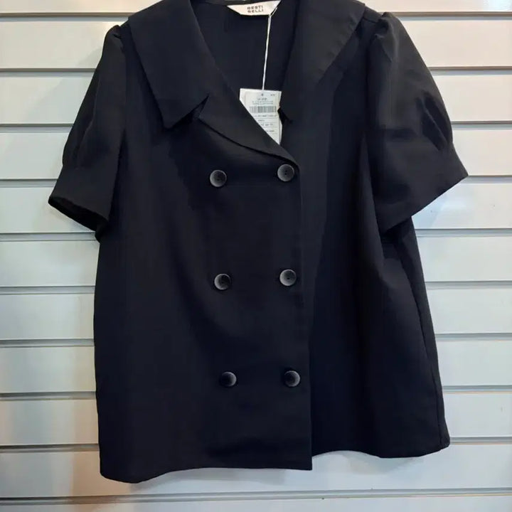 [BUNJANG] BESTIBELLI Double Button Short Sleeve Jacket / 베스티벨리 더블 버튼 반팔 쟈켓