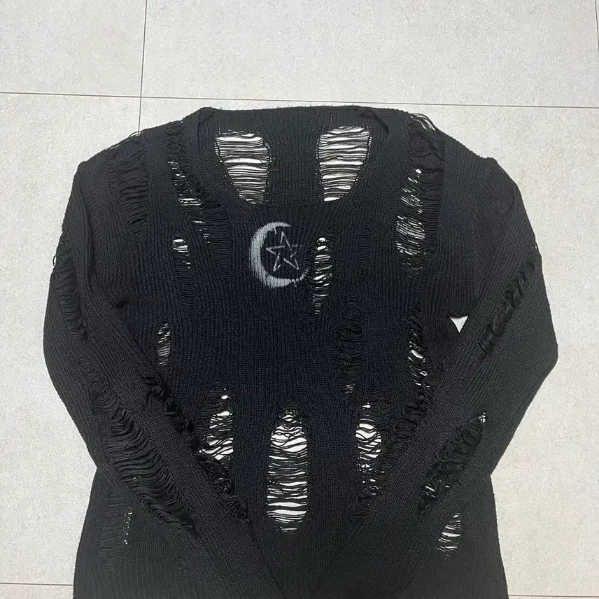 [BUNJANG] Handmade See-Through Knit Sweater / 수제작 시스루 니트